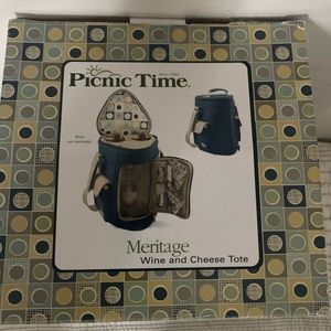 Meritage wine and cheese picnic tote bag
